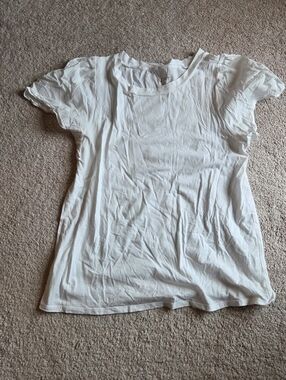 LOFT White Short Sleeve Crewneck Tee